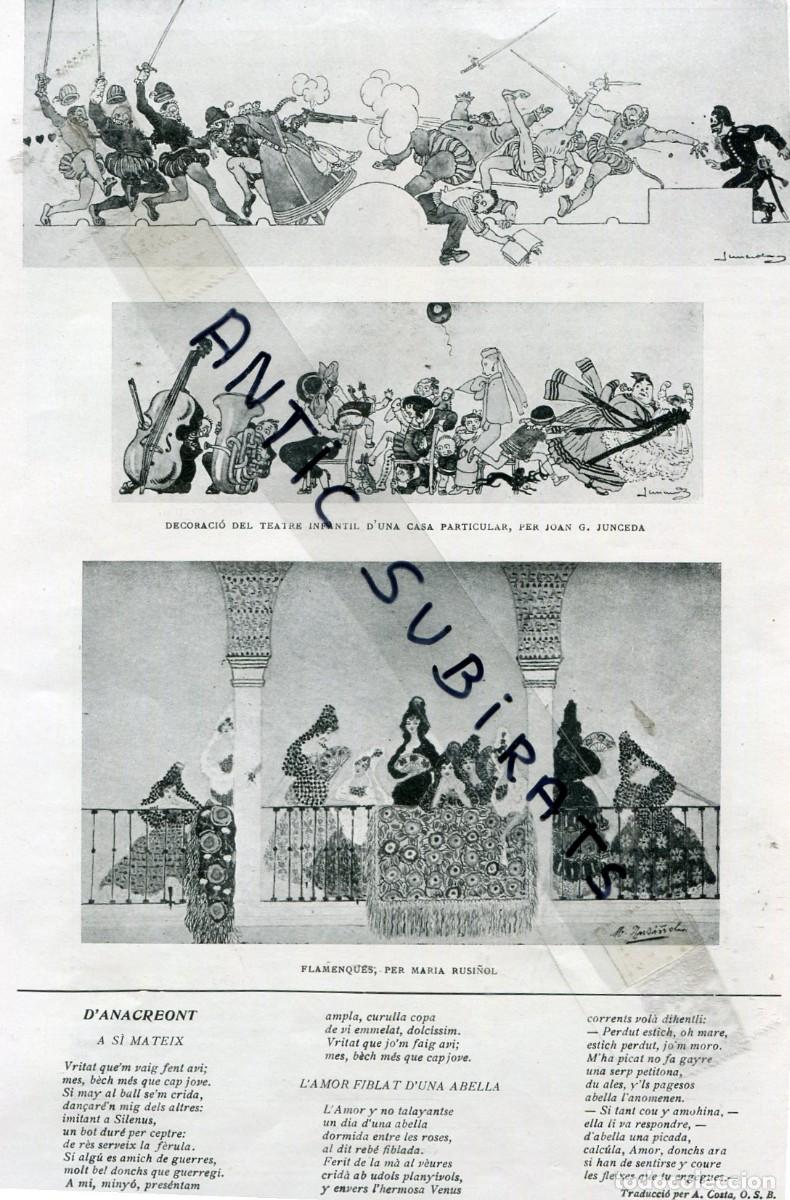 Coleccionismo de revistas y peri&oacute;dicos: REVISTA A&Ntilde;O 1916 CARICATURISTAS HUMORISTAS JUNCEDA MARIA RUSI&Ntilde;OL FELIU ELIAS GRAU ALTAMIRA
