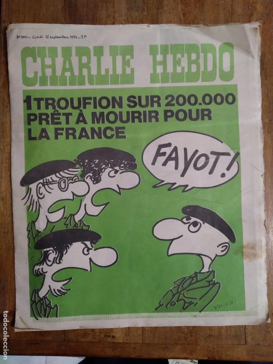 Coleccionismo de revistas y peri&oacute;dicos: Charlie Hebdo N&deg;200 Fayot! Revista Periodico en Frances
