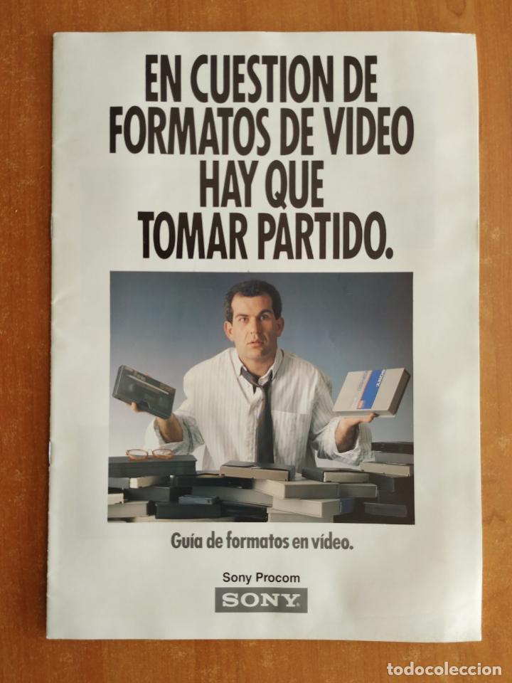 Collectionnisme de Revues et Journaux: Guia de formatos en video SONY. Sony Procom. Folleto a&ntilde;os 80-90.