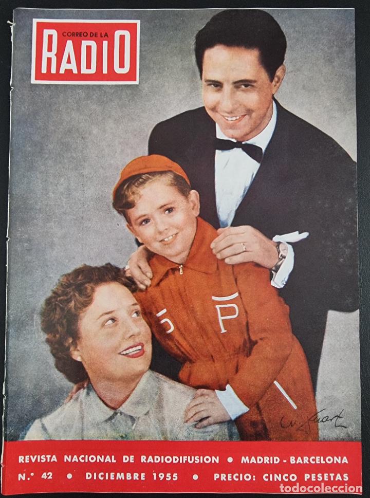 Coleccionismo de revistas y peri&oacute;dicos: REVISTA CORREO DE LA RADIO 1955 - ENRIQUE CASADEMONT - LATHARINE HEPBURN LOS PECES ROJOS