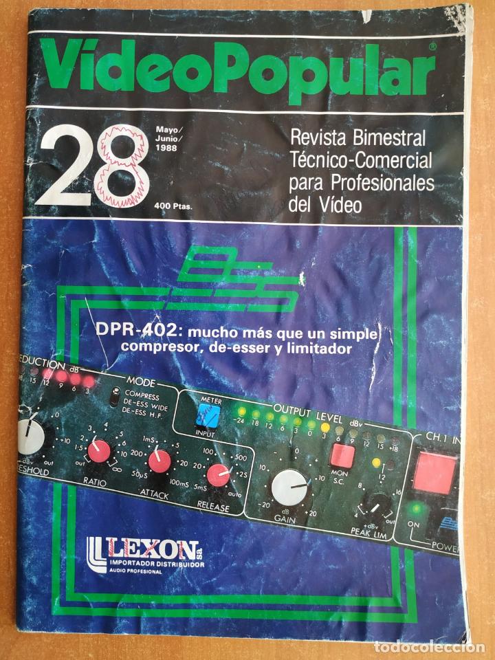 Coleccionismo de revistas y peri&oacute;dicos: Revista Video Popular n&ordm; 28. Profesionales Video. Videocassettes VHS. Mezcladores. Camascopios.