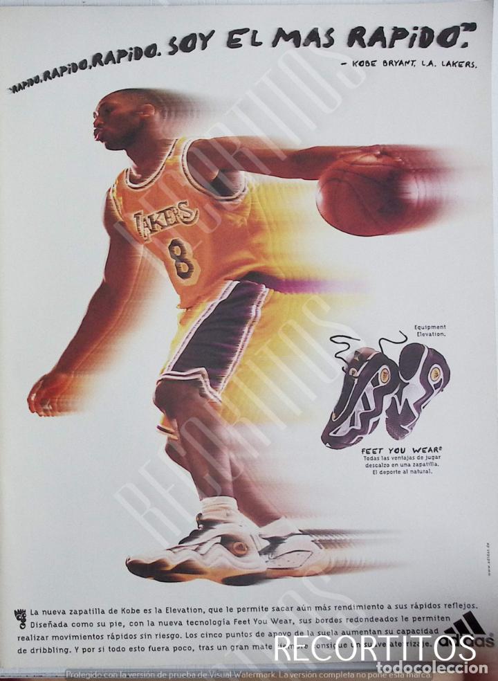 Coleccionismo de revistas y peri&oacute;dicos: FAMOSOS EN LA PUBLICIDAD KOBE BRYANT ANUNCIO ADIDAS