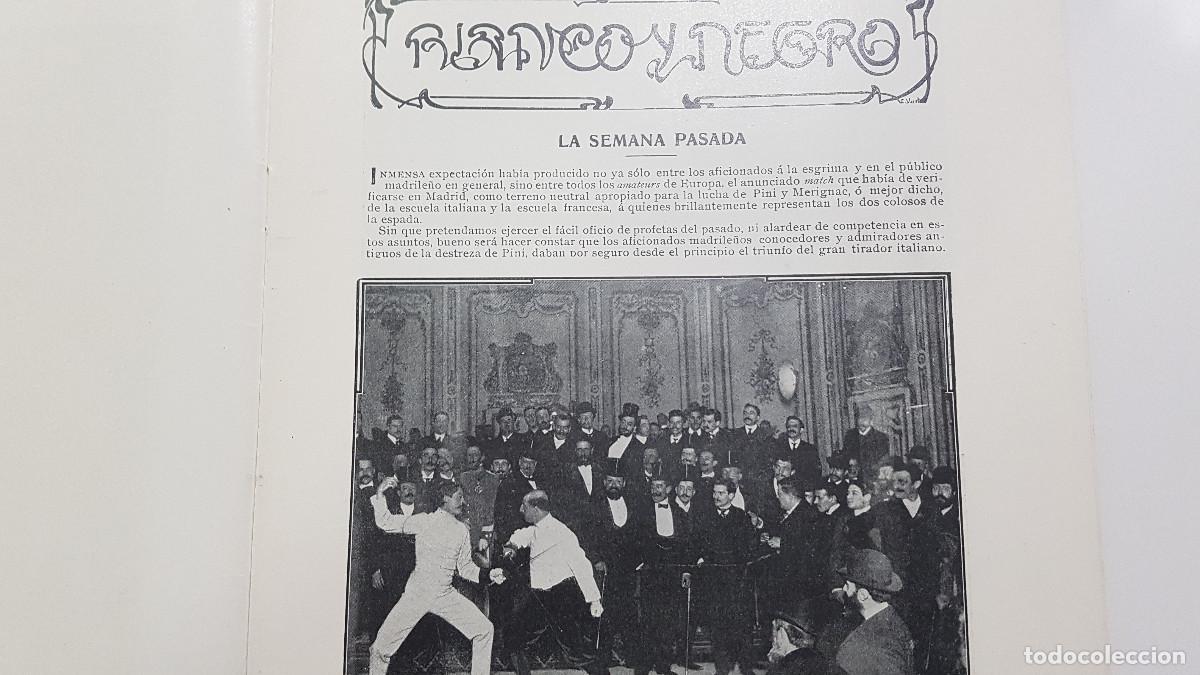 Sammeln von Zeitschriften und Zeitungen: REVISTA BLANCO Y NEGRO 1903. LAMINA GRANADA CARMENES MU&Ntilde;OZ LUCENA. VESTIDO BANQUETE. TOLEDO LEYENDA