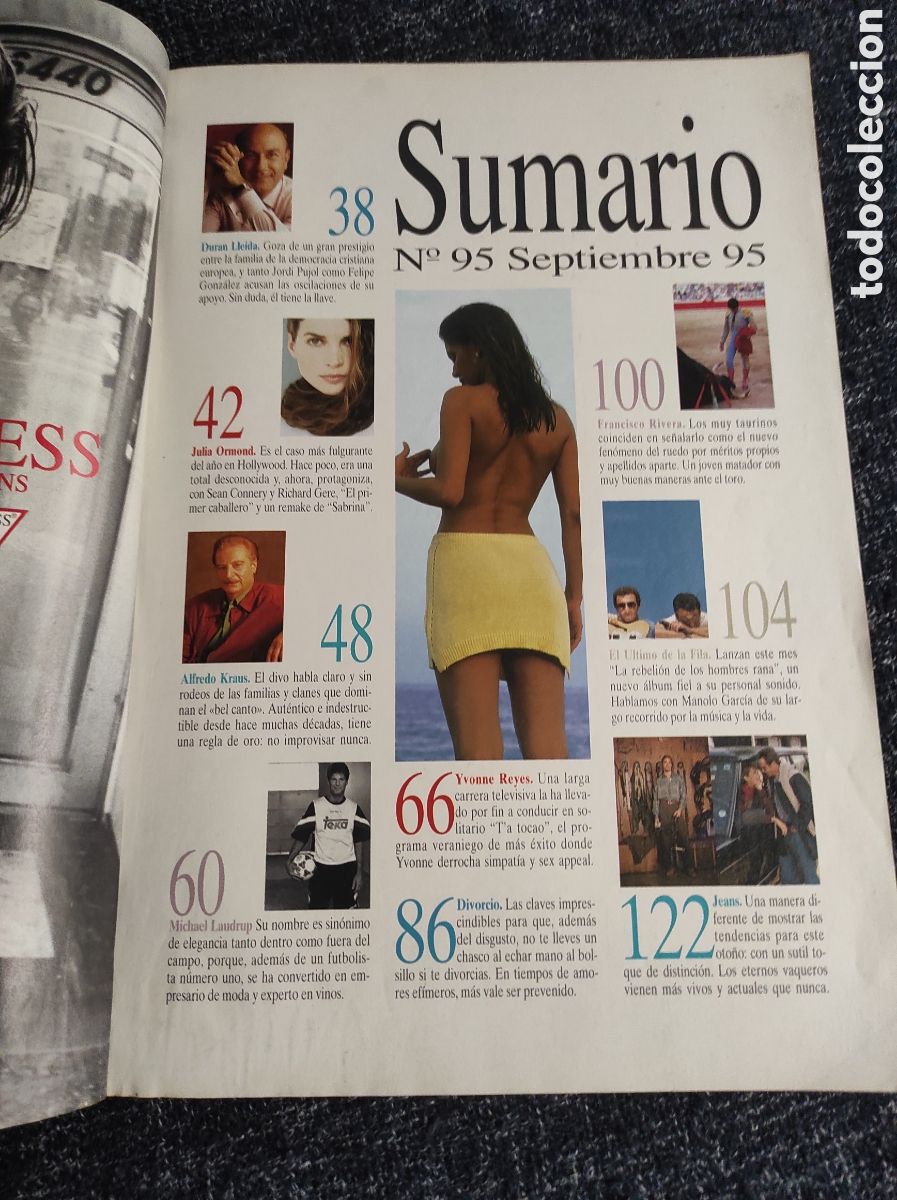Coleccionismo de revistas y peri&oacute;dicos: MAN N&ordm; 95 A&Ntilde;O 1995 - EL ULTIMO DE LA FILA , POSTER DESPLEGABLE: YVONNE REYES