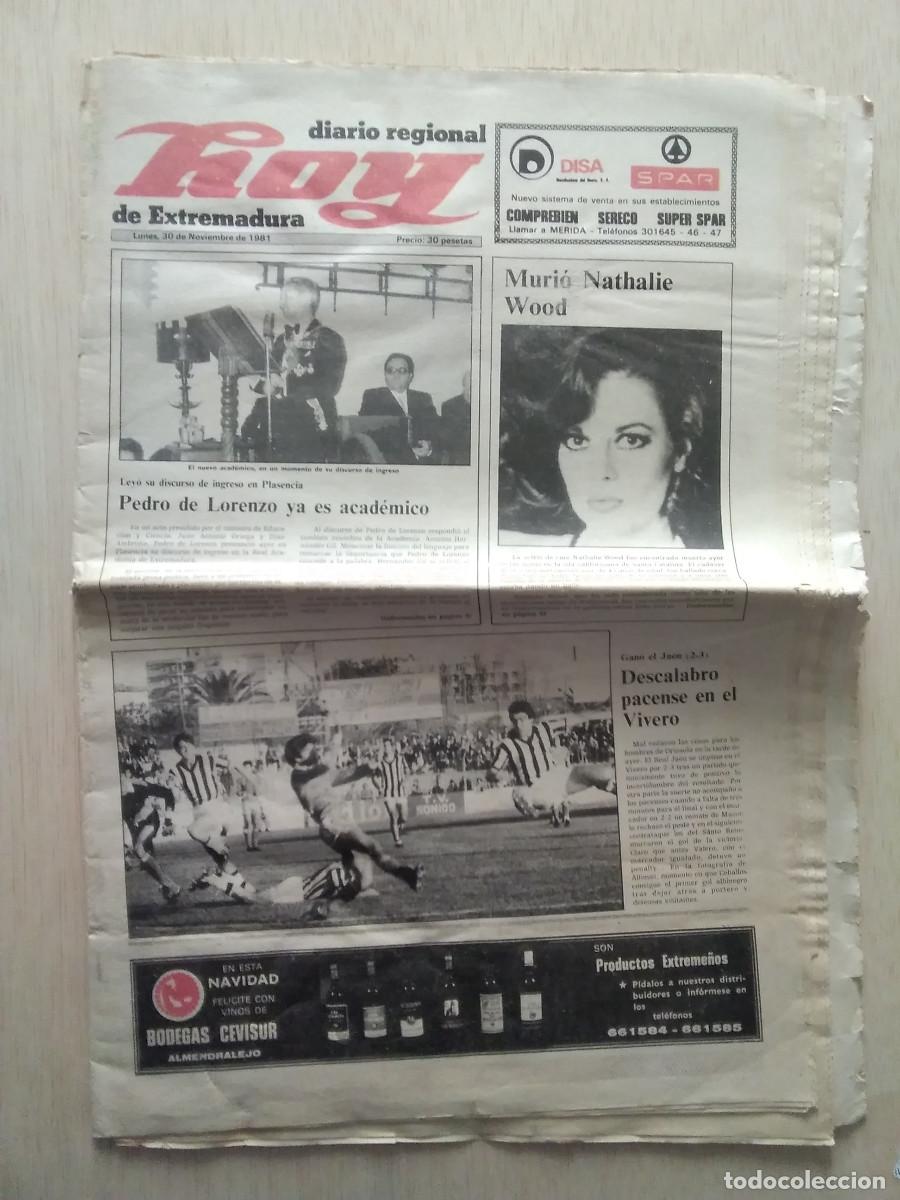 Collectionnisme de Revues et Journaux: ANTIGUO DIARIO PERIODICO HOY 30 DE NOVIEMBRE DE 1981 CONTIENE HOY ESPECIAL DEPORTES