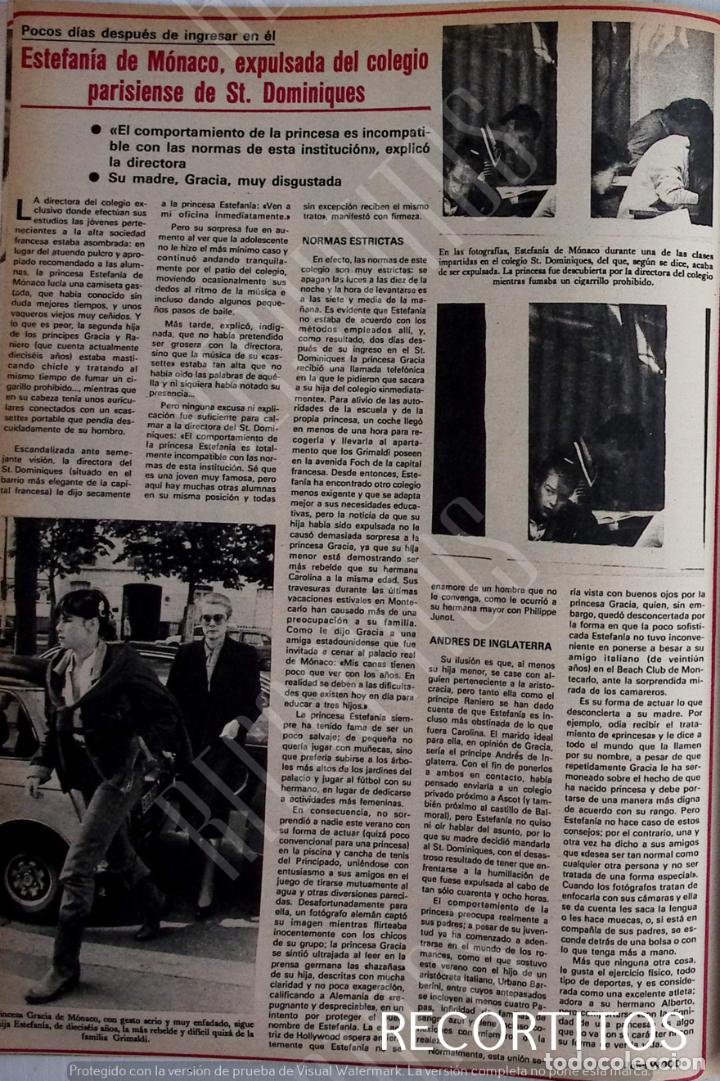 Sammeln von Zeitschriften und Zeitungen: ESTEFANIA DE MONACO EXPULSADA DEL COLEGIO ST DOMINIQUES