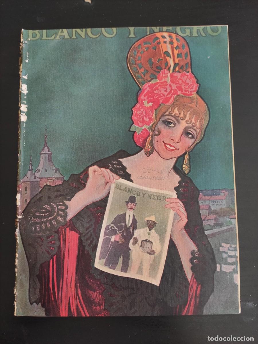 Collectionnisme de Revues et Journaux: BLANCO Y NEGRO. N&ordm; 1.375. A&Ntilde;O 1917. FIESTA DE LA SARDANA EN BARCELONA. CARRERA CICLISTA EN SA.. LEER