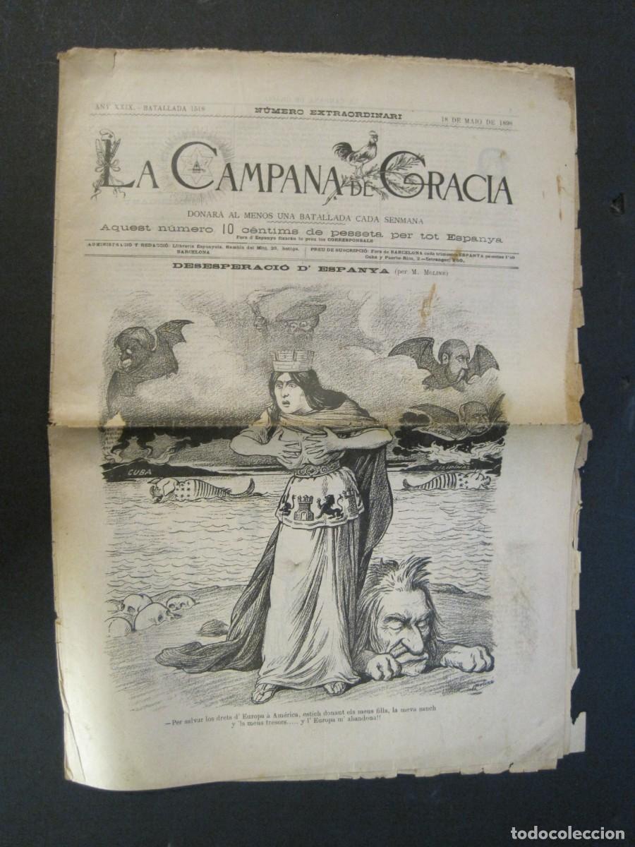 Collection Magazines and Newspapers: LA CAMPANA DE GRACIA-18 MAIG 1895-NUMERO EXTRA-REVISTA ANTIGUA-VER FOTOS-(V-24.216)