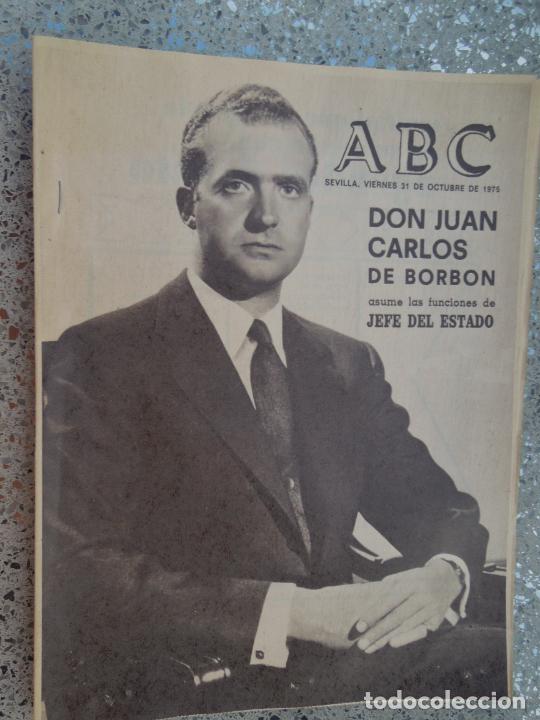 Coleccionismo de Revistas y Peri&oacute;dicos: ABC SEVILLA 31-10-1975 - DON JUAN CARLOS DE BORBON JEFE DE ESTADO