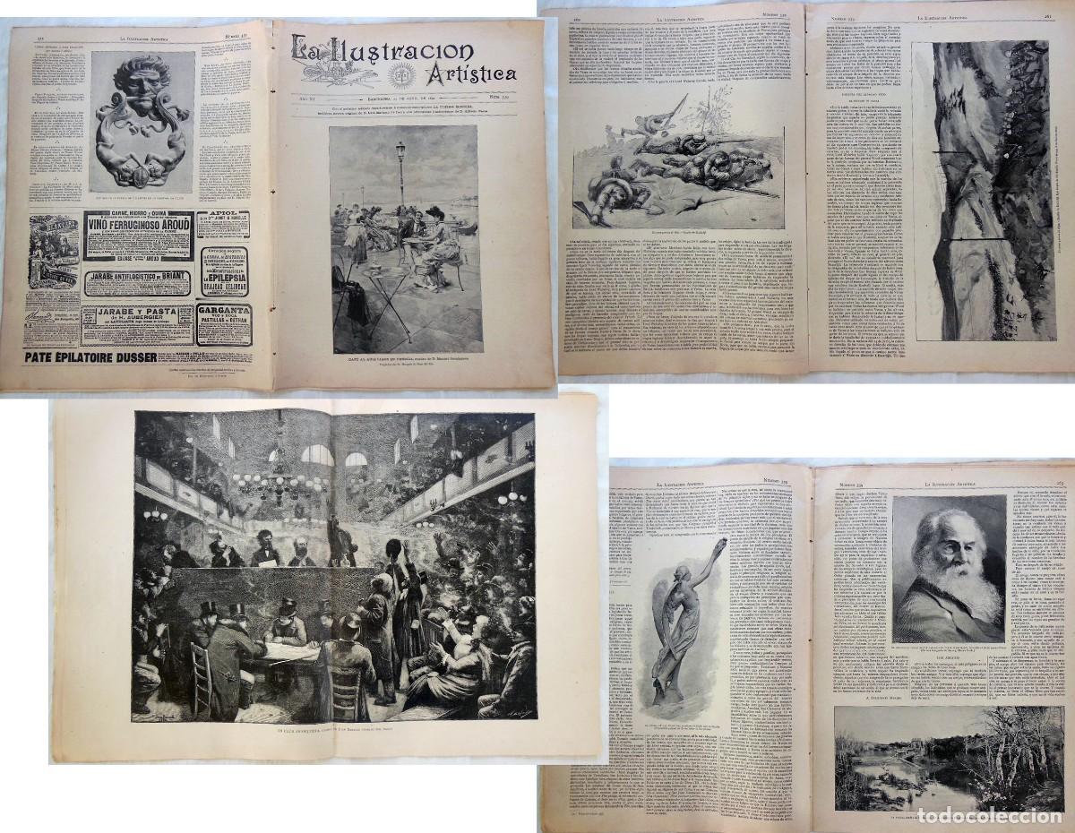 Collezionismo di Riviste e Giornali: LA ILUSTRACI&Oacute;N ART&Iacute;STICA. N&uacute;m 539. 25 abril 1892. Cr&oacute;nica de Arte, El silbato en los pueblos primiti