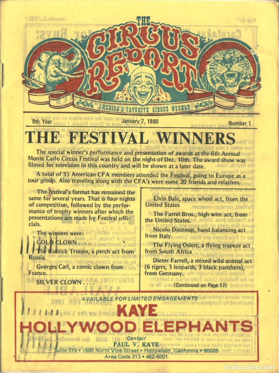 Coleccionismo de revistas y peri&oacute;dicos: 09 01-52 (1980). (Circus Report; 9) A&ntilde;o completo 50 n&uacute;meros Revista Circo USA