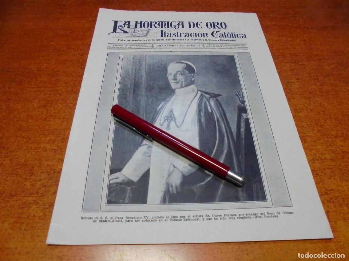 Coleccionismo de Revistas y Peri&oacute;dicos: RETAL 1915: S.S. EL PAPA BENEDICTO XV RETRATO AL OLEO DE OLIVER FERRANT.