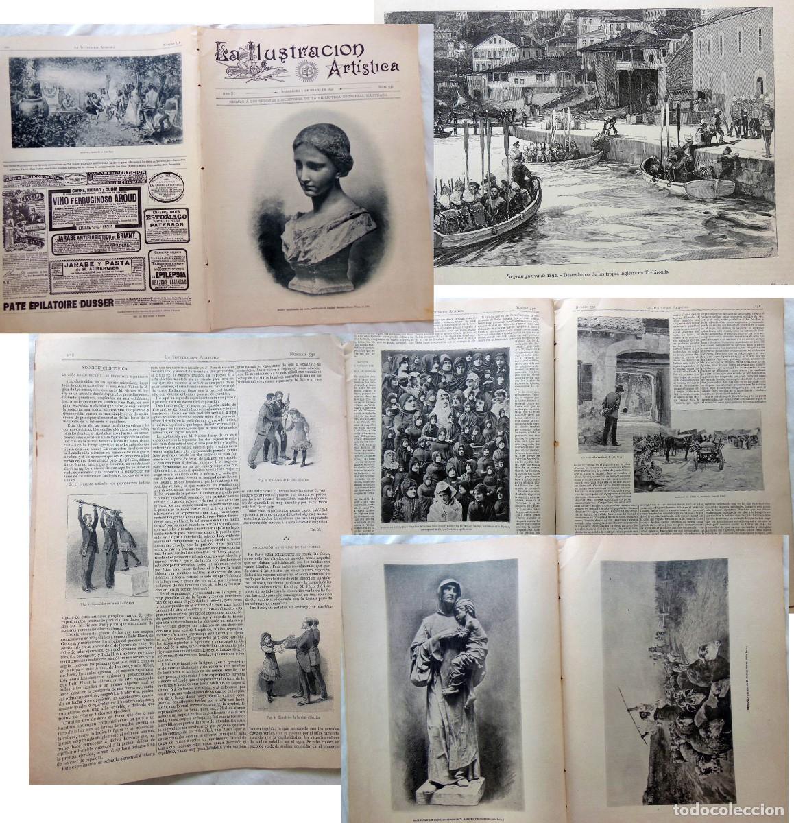 Collezionismo di Riviste e Giornali: LA ILUSTRACI&Oacute;N ART&Iacute;STICA. N&uacute;m 532. 7 marzo 1892. La ni&ntilde;a el&eacute;ctrica, Mercado de Trieste