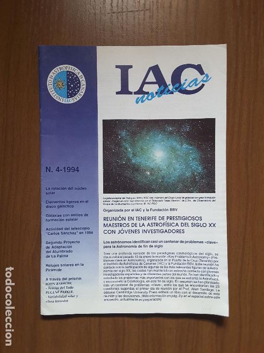 Collezionismo di Riviste e Giornali: IAC Noticias 4-1994. ASTRONOMIA