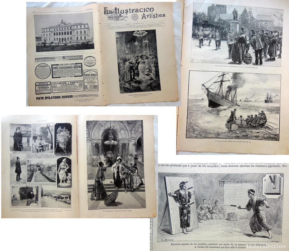 Collezionismo di Riviste e Giornali: LA ILUSTRACI&Oacute;N ART&Iacute;STICA. N&uacute;m 531. 29 febrero 1892. Instituto de 2a Ense&ntilde;anza de La Coru&ntilde;a