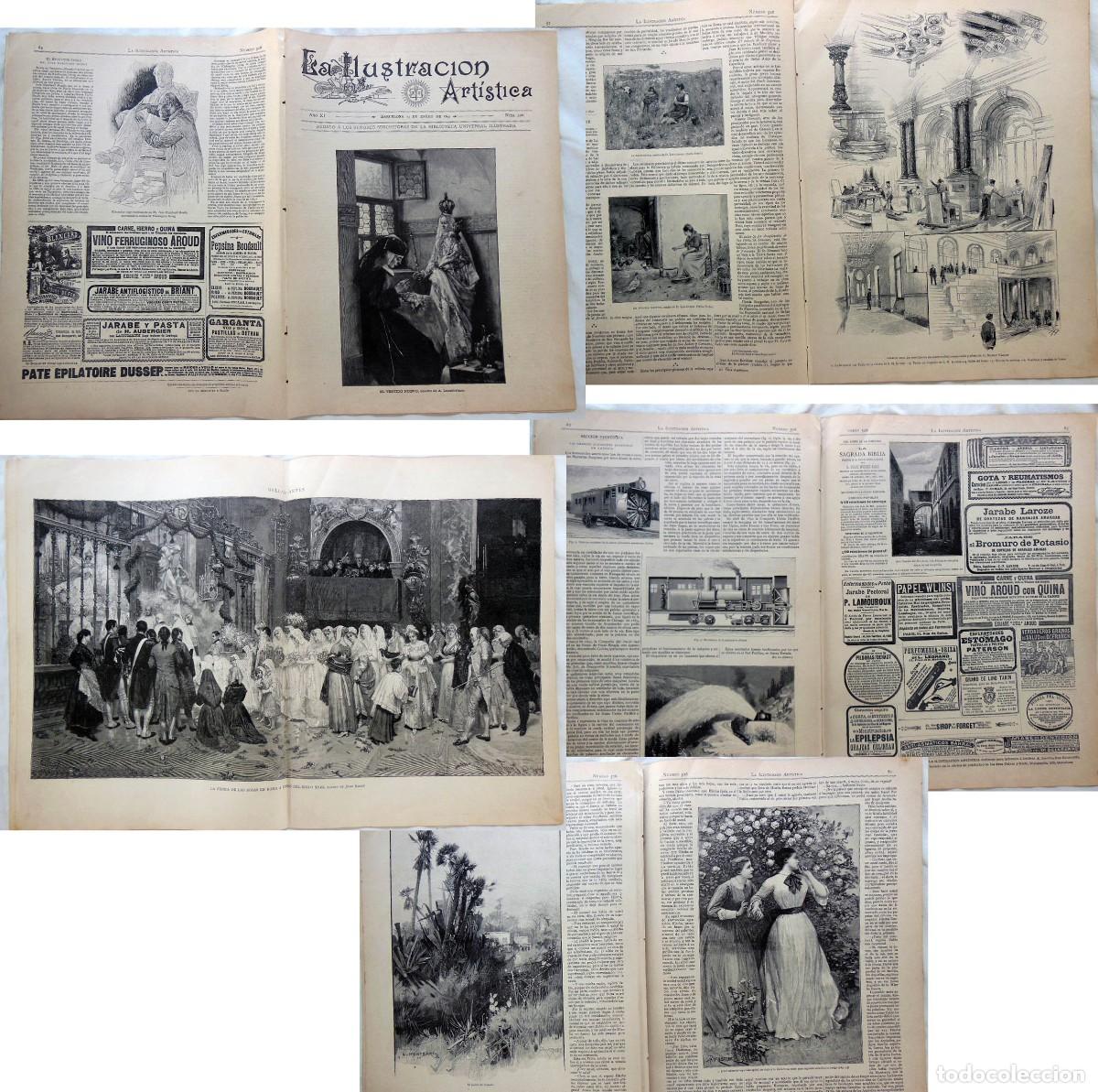 Collezionismo di Riviste e Giornali: LA ILUSTRACI&Oacute;N ART&Iacute;STICA. N&uacute;m 526. 25 enero 1892. Las grandes quitanieves rotatorias