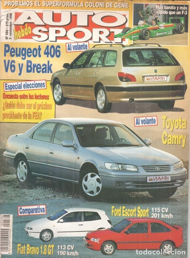 Coleccionismo de Revistas y Peri&oacute;dicos: Revista: Auto hebdo Sport num 586 (02 de noviembre de 1996) - Peugeot 406 V6 y Break / Encuesta ...