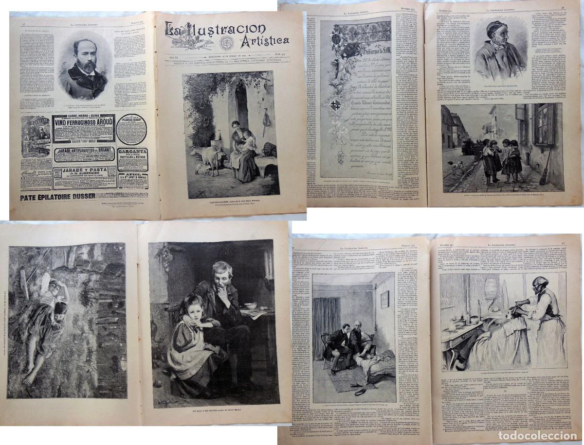 Collezionismo di Riviste e Giornali: LA ILUSTRACI&Oacute;N ART&Iacute;STICA. N&uacute;m 525. 18 enero 1892. La prestidigitaci&oacute;n descubierta