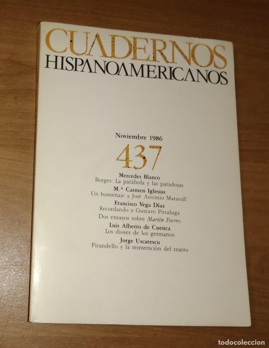 Colecionismo de Revistas e Jornais: CUADERNOS HISPANOAMERICANOS 437 - BORGES / JOS&Eacute; ANTONIO MARAVALL / MART&Iacute;N FIERRO / PIRANDELLO