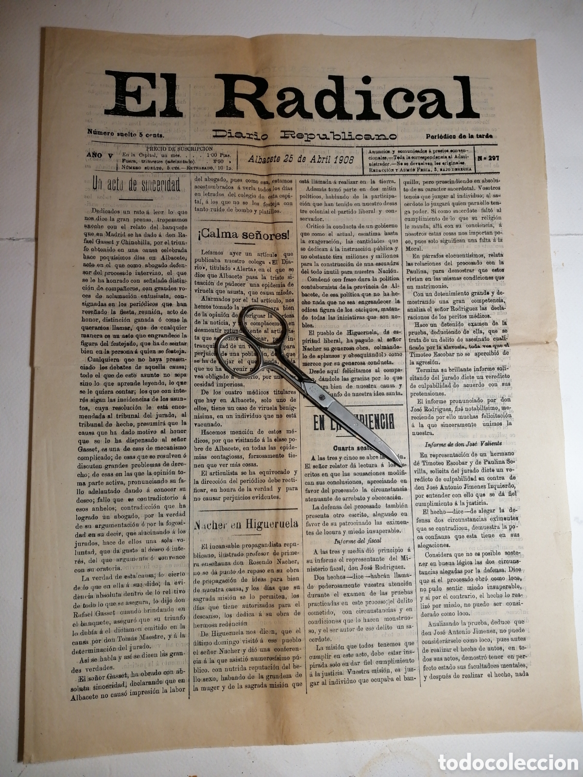 el radical albacete diario repúblicano abril 19 - Compra venta en  todocoleccion