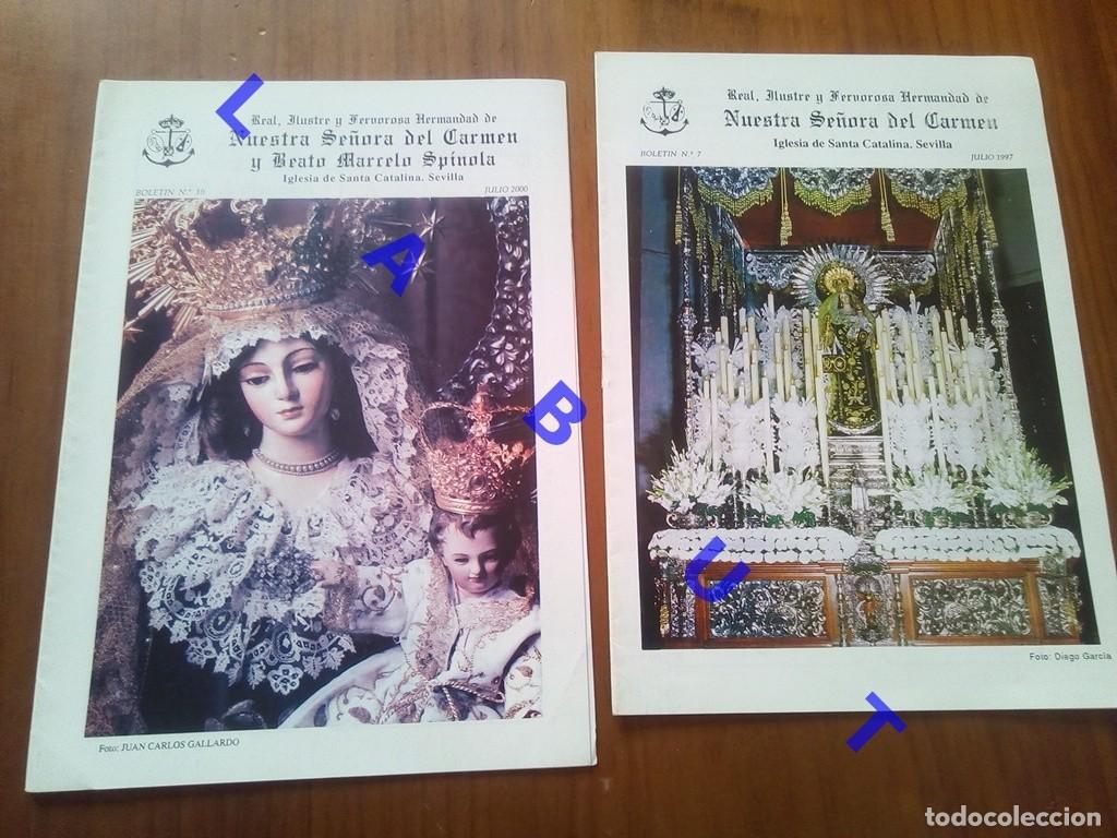 Coleccionismo de Revistas y Peri&oacute;dicos: NUESTRA SE&Ntilde;ORA DEL CARMEN HERMANDAD SANTA CATALINA BOLETIN 7 10 SEMANA SANTA DE SEVILLA PVP C/U G7