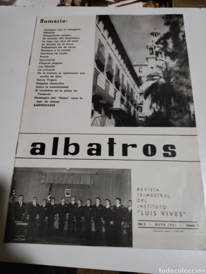 Coleccionismo de Revistas y Peri&oacute;dicos: Revista ALBATROS instituto Luis Vives, Valencia 1961 n3