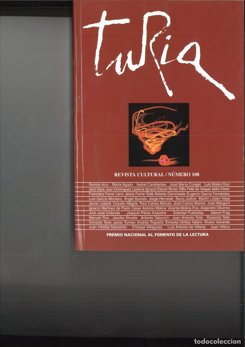 Sammeln von Zeitschriften und Zeitungen: TURIA REVISTA CULTURAL. NUMERO 108