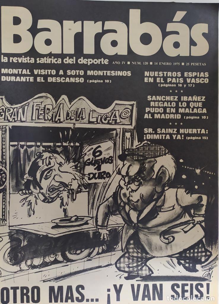 Collection Magazines and Newspapers: Revista: BARRABAS, A&ntilde;o IV, numero 120: Otro mas... &iexcl;Y van seis! (14 enero 1975) Poster Chica tumbada