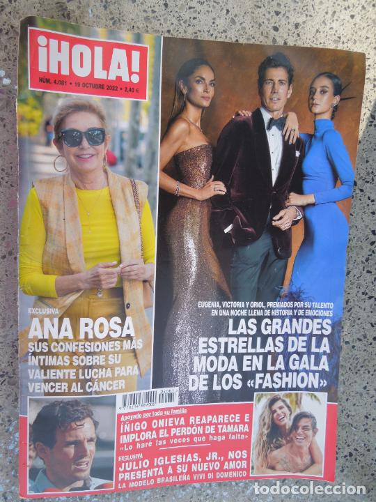 Coleccionismo de Revistas y Peri&oacute;dicos: HOLA REVISTA N&ordm; 4081- 10-2022 - ANA ROSA , I&Ntilde;IGO ONIEVA , JULIO IGLESIAS JR .