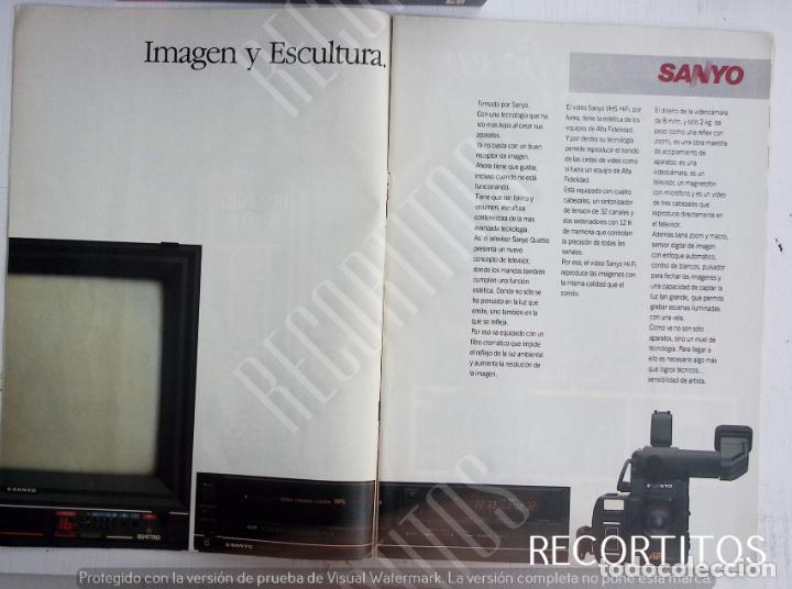 Sammeln von Zeitschriften und Zeitungen: SANYO TELEVISOR ANUNCIO PUBLICIDAD