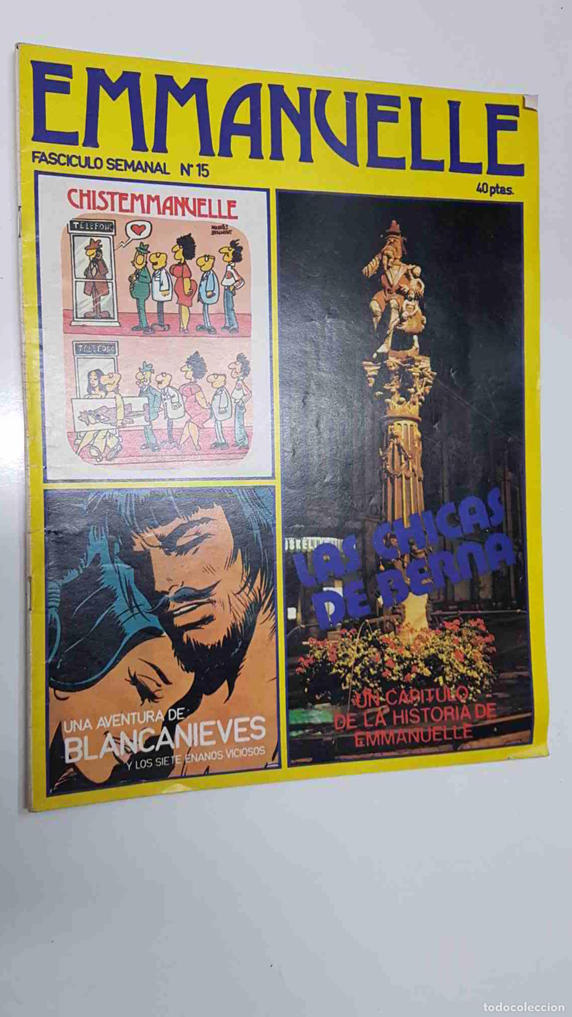 Coleccionismo de Revistas y Peri&oacute;dicos: Fasciculo Emmanuelle: num 15 - Las Chicas de Berna. Una Aventura de Blancanieves y los siete vic...