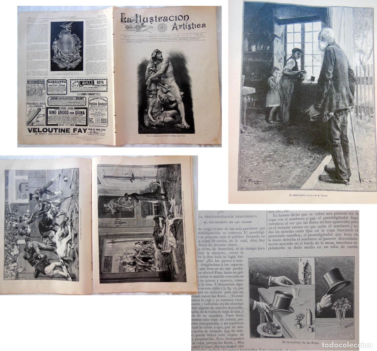 Coleccionismo de revistas y peri&oacute;dicos: LA ILUSTRACI&Oacute;N ART&Iacute;STICA N&uacute;m 568, 14 noviembre 1892. La prestidigitaci&oacute;n descubierta,