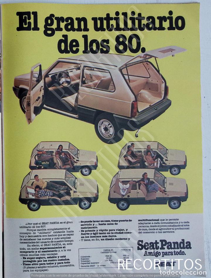 Coleccionismo de revistas y peri&oacute;dicos: SEAT PANDA 80 ANUNCIO PUBLICIDAD