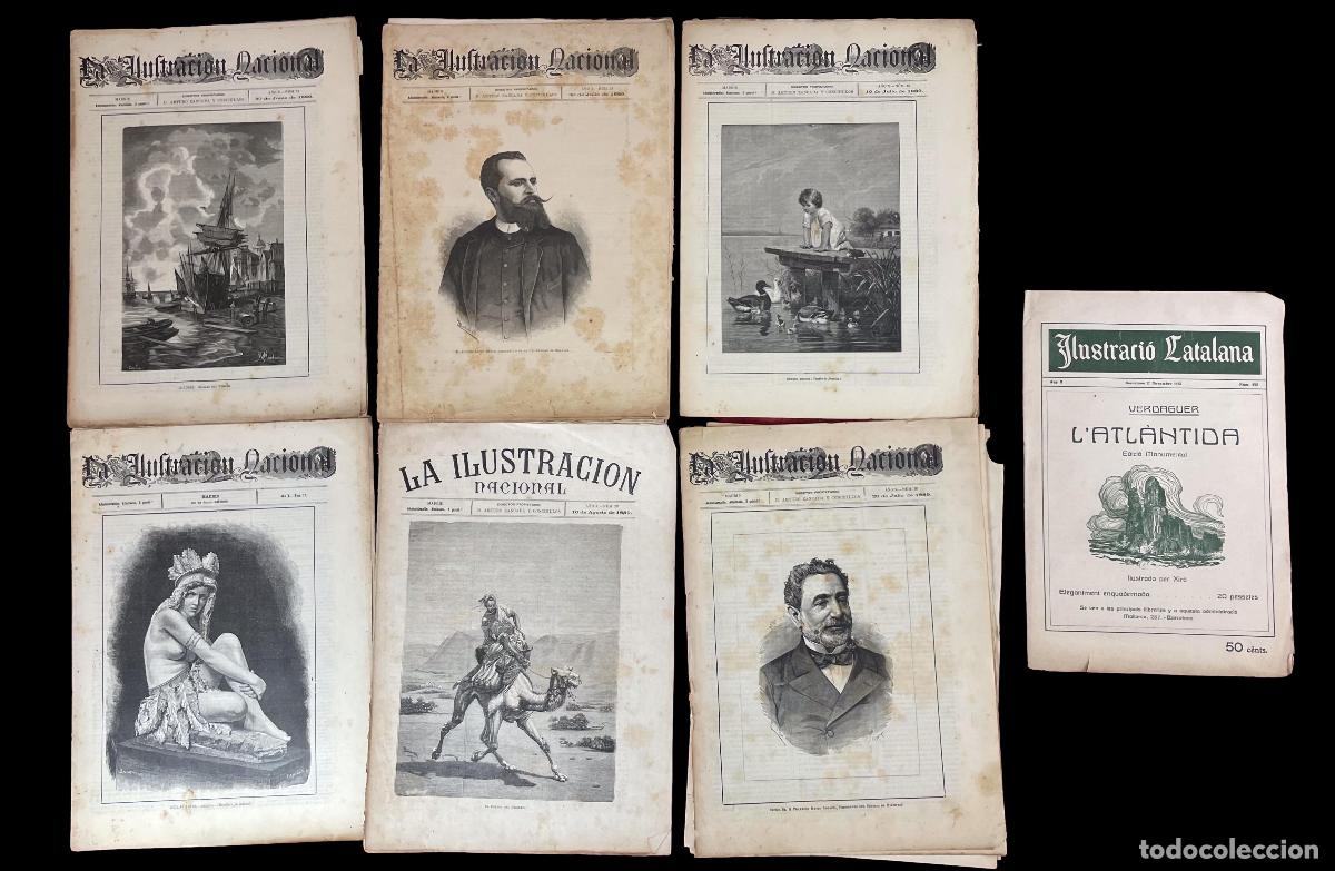 Sammeln von Zeitschriften und Zeitungen: COLECCI&Oacute;N (7 UDS) REVISTA LA ILUSTRACI&Oacute;N NACIONA CATALANA. 1889 - 1912.