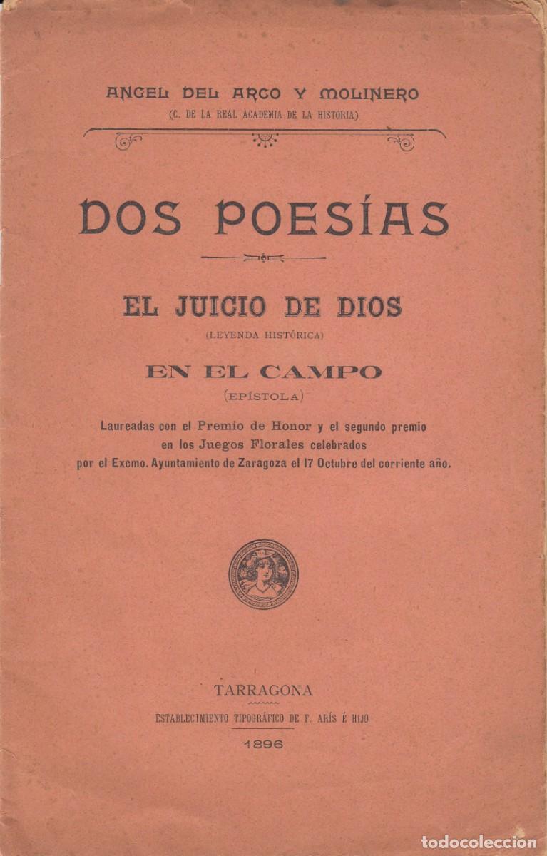 Coleccionismo de revistas y peri&oacute;dicos: DOS POES&Iacute;AS -EL JUICIO DE DIOS - EN EL CAMPO - EDITADO EN TARRAGONA 1896 - 26 P&Aacute;G
