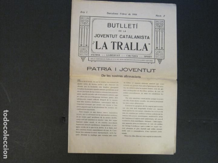 Collection Magazines and Newspapers: BUTLLETI DE LA JOVENTUT CATALANISTA LA TRALLA-NUMERO 2-ANY 1916-PATRIA LLIBERTAT-VER FOTOS-(K-9922)