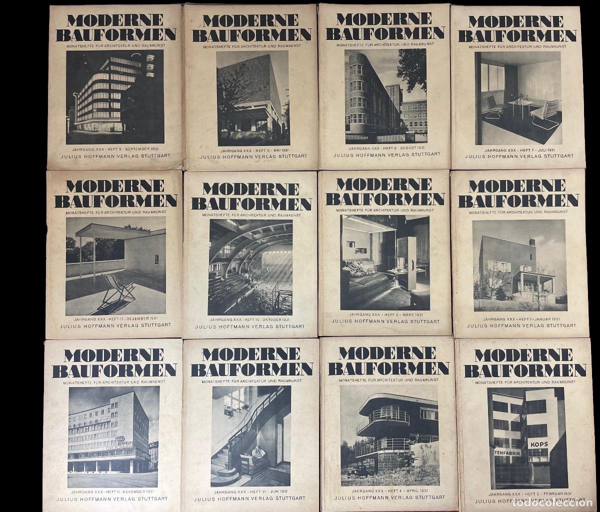 Coleccionismo de Revistas y Peri&oacute;dicos: COLECCI&Oacute;N DE (12 UDS) REVISTAS MODERNE BAUFORMEN. ALEMANIA. C. 1931.