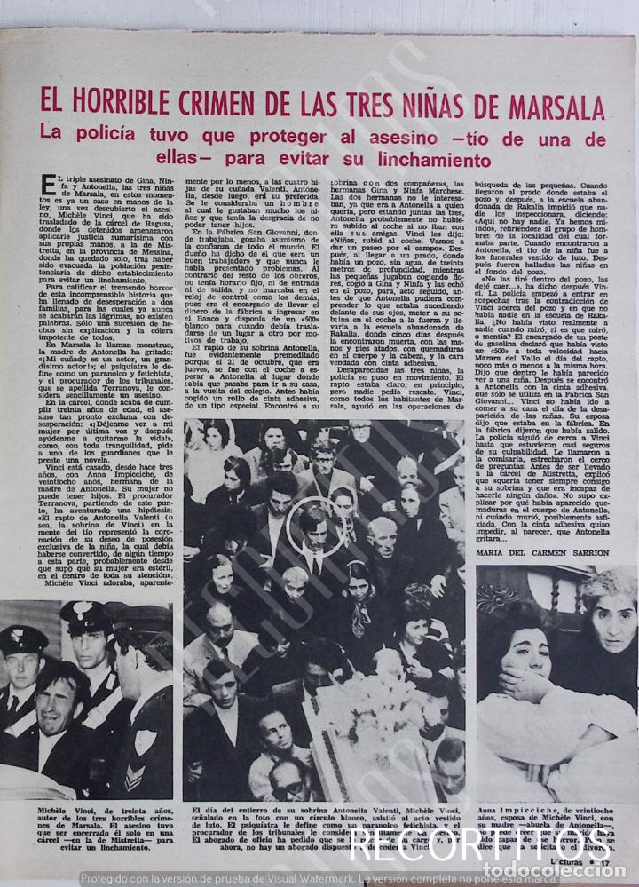 Coleccionismo de revistas y peri&oacute;dicos: marsala asesinato de tres ni&ntilde;as 1971