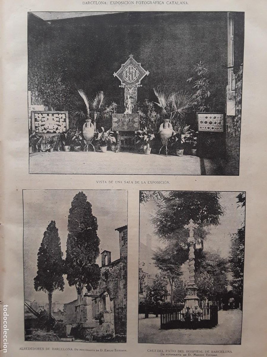 Coleccionismo de revistas y peri&oacute;dicos: BARCELONA EXPOSICION FOTOGRAFICA CATALANA MONTSERRAT LA TORRASSA MONTORNES IGLESIA SA NATA A&Ntilde;O 1891