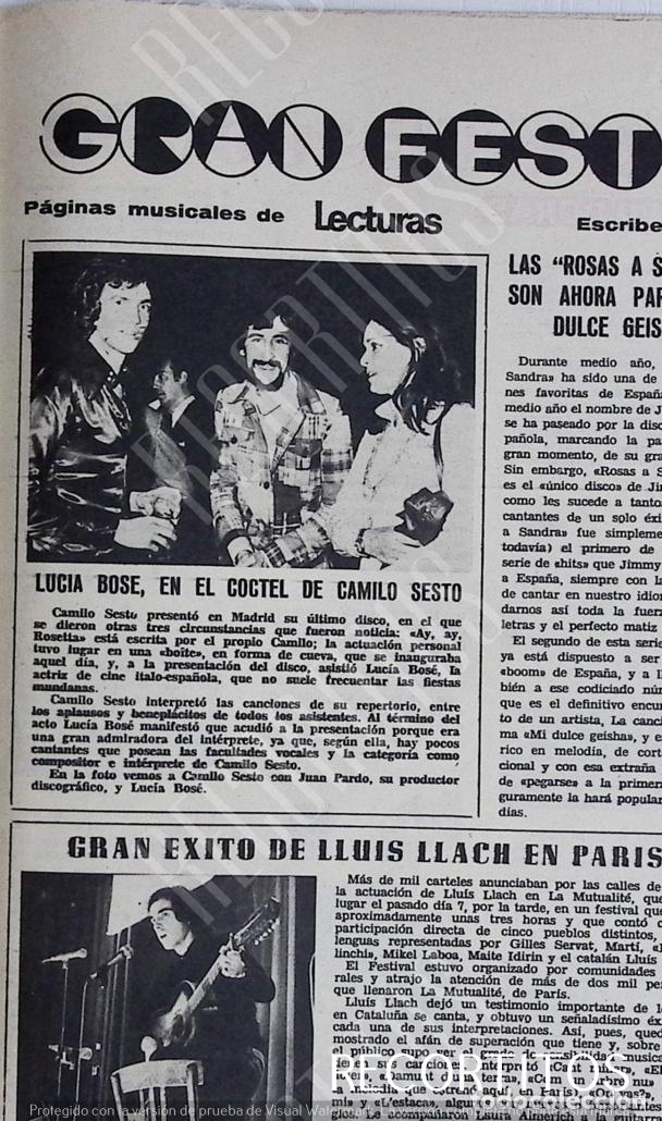 Coleccionismo de revistas y peri&oacute;dicos: lucia bose camilo sesto sammy davis jr lluis llach