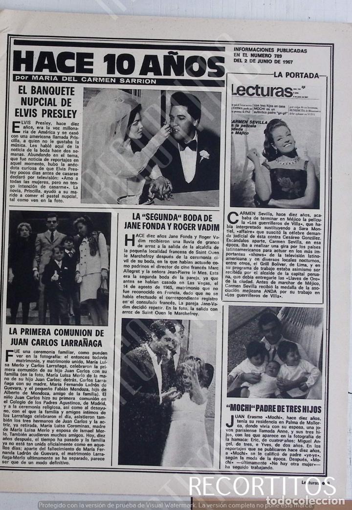 Coleccionismo de Revistas y Peri&oacute;dicos: elvis presley carmen sevilla jane fonda carlos larra&ntilde;aga mochi