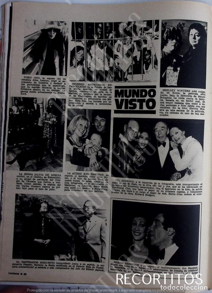 Sammeln von Zeitschriften und Zeitungen: yul brynner marisa berenson shelley winter yoko ono silvia sylvia de suecia sommerlath