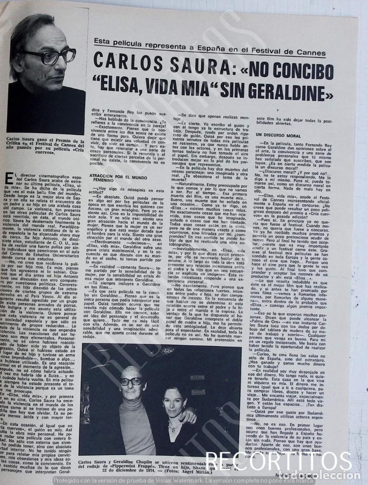 Sammeln von Zeitschriften und Zeitungen: carlos saura