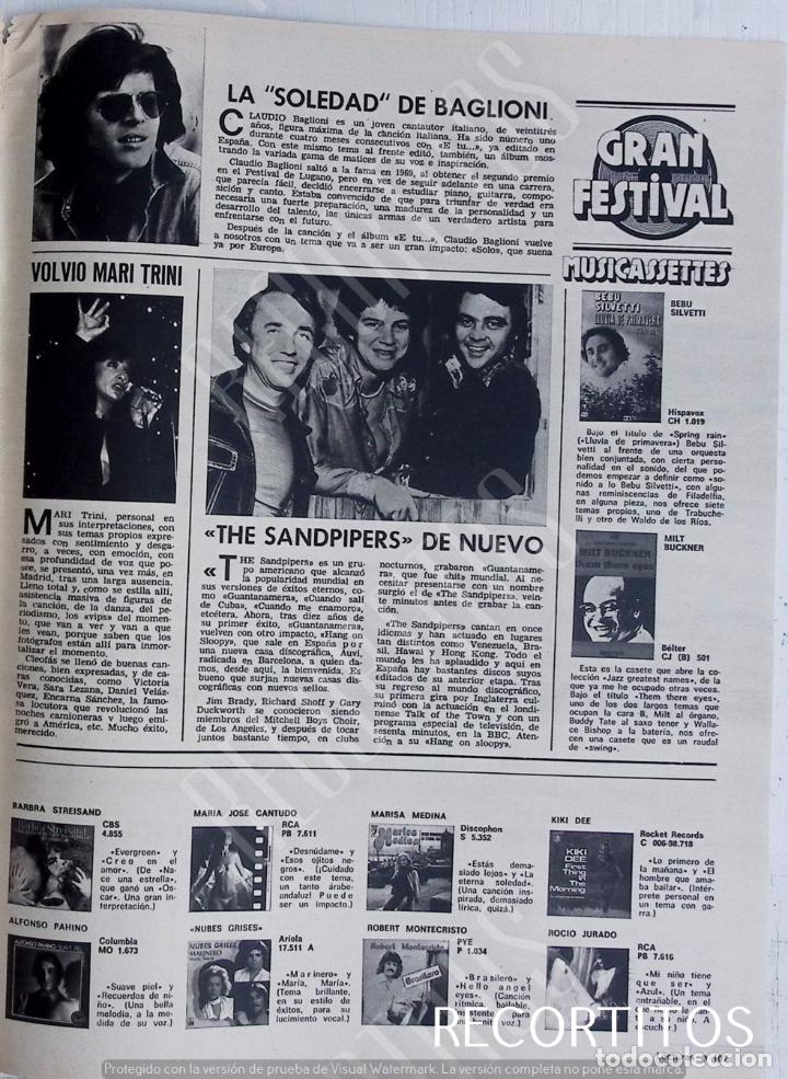 Coleccionismo de Revistas y Peri&oacute;dicos: mari trini claudio baglioni the sandpipers rocio jurado kiki dee maria jose cantudo alfonso pahino