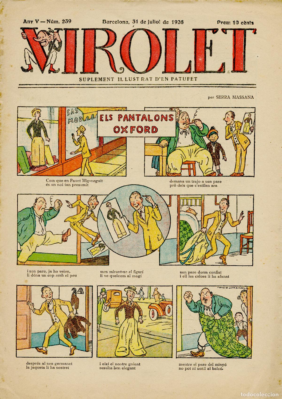 Coleccionismo de Revistas y Peri&oacute;dicos: VIROLET, SUPLEMENT IL-LUSTRAT D'EN PATUFET - N&ordm; 239 - 31 DE JULIOL DE 1926