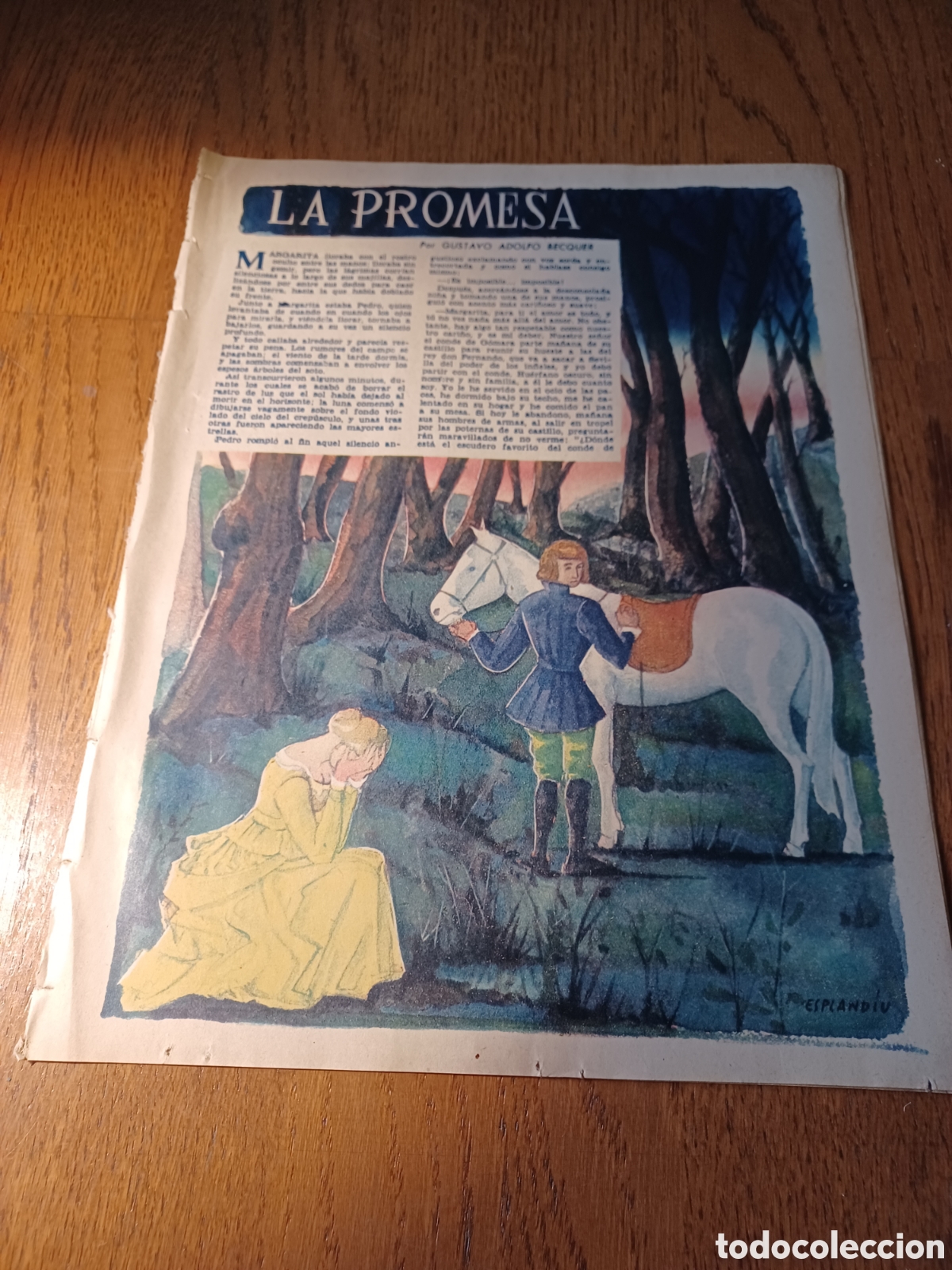 Coleccionismo de Revistas y Peri&oacute;dicos: LA PROMESA . POR GUSTAVO ADOLFO BECQUER. PUBLICADO EN ABC. A&Ntilde;O 1956