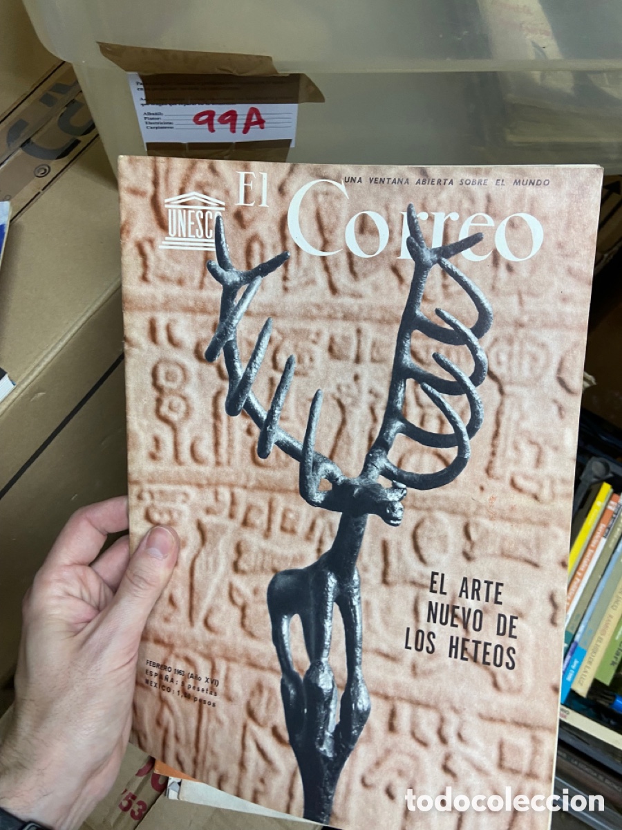 Collectionnisme de Revues et Journaux: 99A revista El Correo Unesco. Febrero 1963, EL ARTE NUEVO DE LOS HETEOS