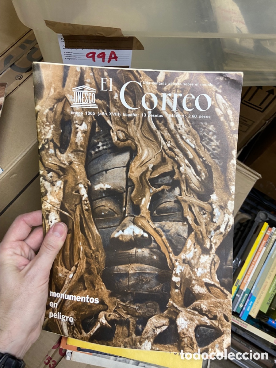 Collezionismo di Riviste e Giornali: 99A revista El Correo Unesco. Enero 1965. Monumentos en peligro