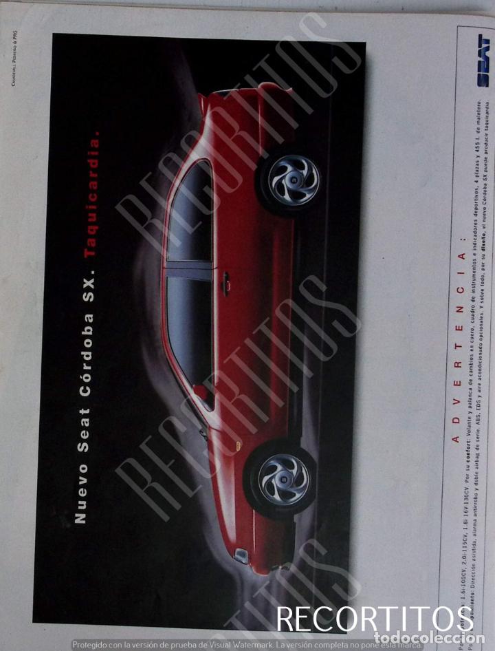 Coleccionismo de revistas y peri&oacute;dicos: SEAT CORDOBA SX ANUNCIO PUBLICIDAD