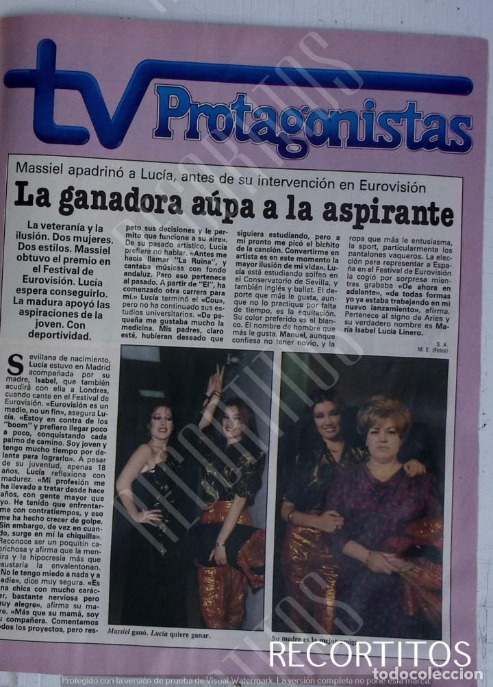 Coleccionismo de Revistas y Peri&oacute;dicos: LUCIA EUROVISION MASSIEL